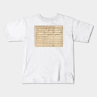 Mozart | Original manuscript | First musical composition | 4 of 4 Kids T-Shirt